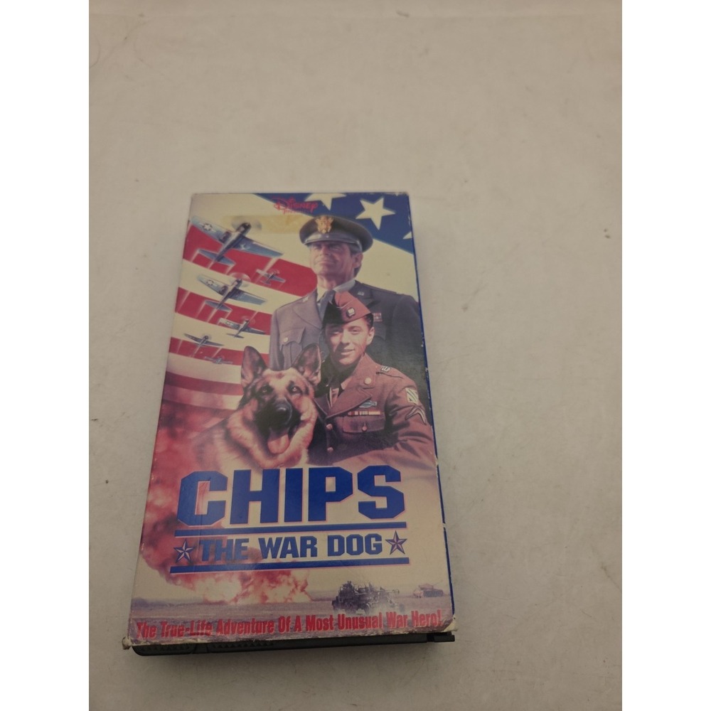 CHIPS THE WAR DOG VHS Brandon Douglas WWII German Shepherd 1989 Disney - Picture 6 of 8
